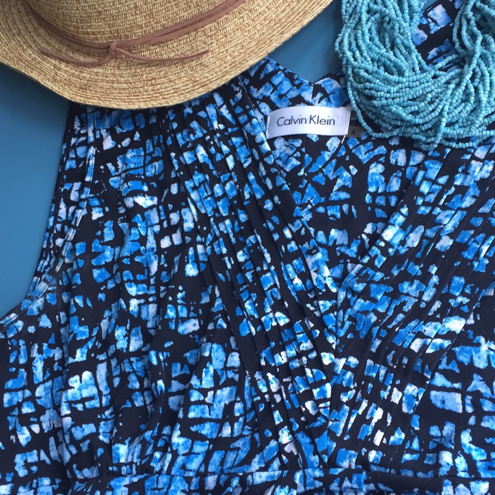(EUC) Calvin Klein blue dress (pockets!) size 4